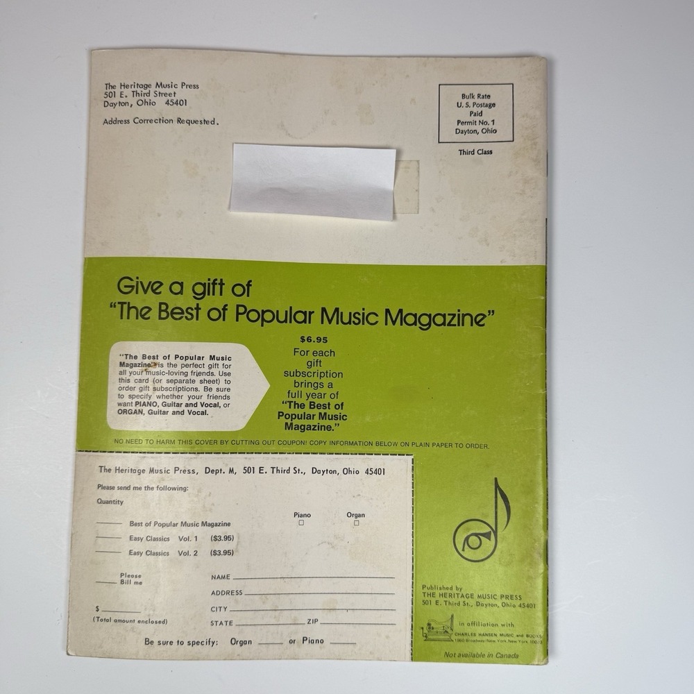 The Best Of Popular Music Magazine Apr May 1975 Vol 3 #3 Piano Vocal Guitar Vtg - Picture 2 of 4